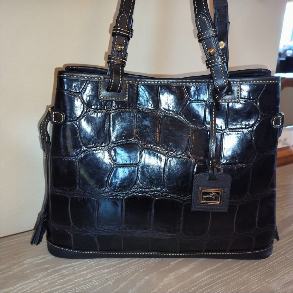 Dooney & Burke Tassel Tote Shoulder Bag - Picture 2 of 12